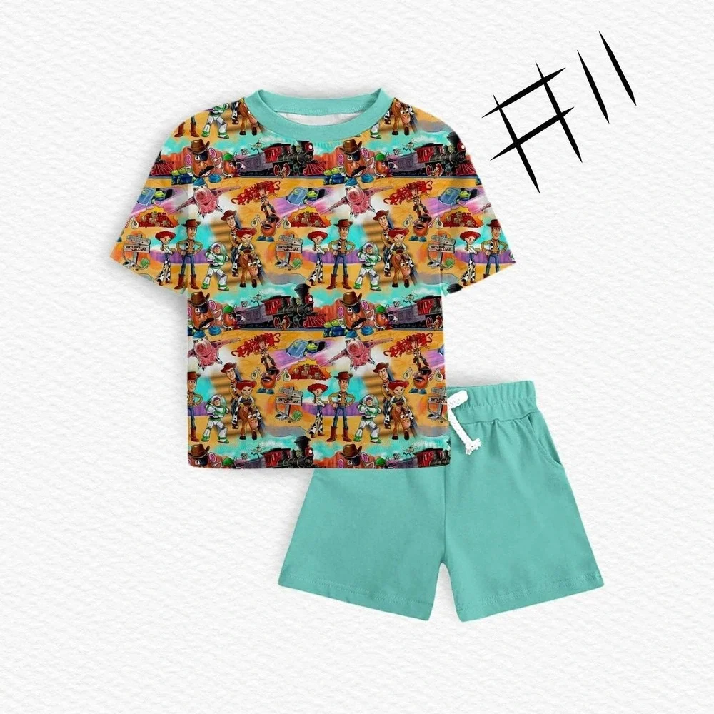 Serial Bamboo Railroad Friends 4T Daywear Set NWT
